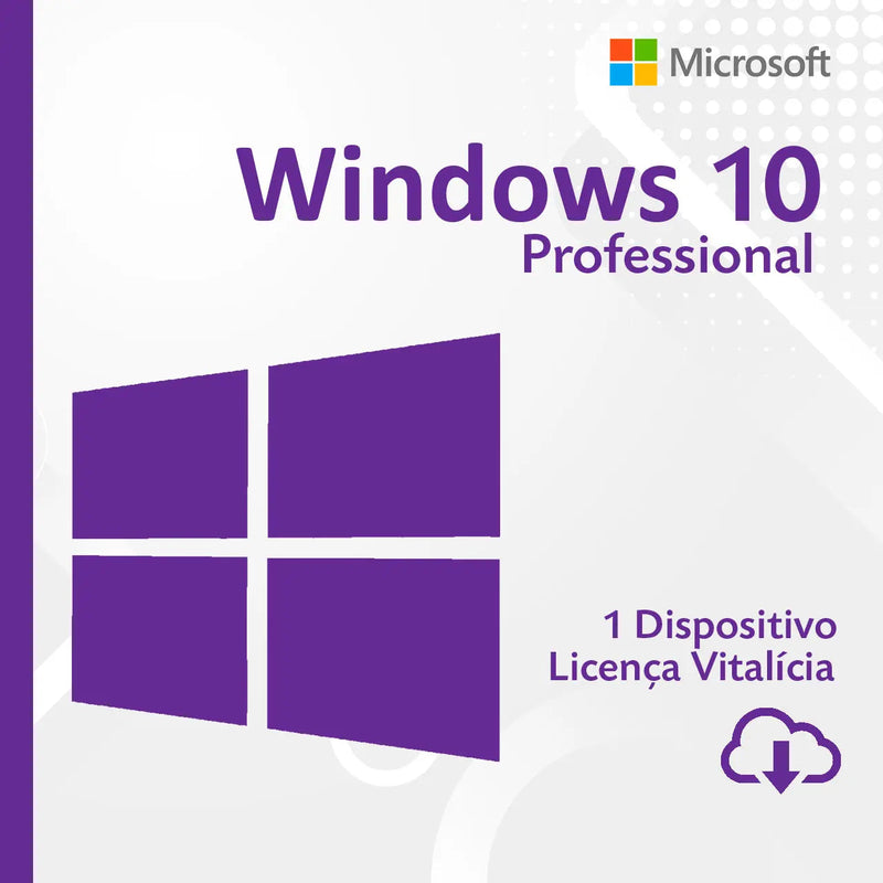 Licença Microsoft Windows 10 [Pro 32/64 bits] - Envio Digital Após a Compra.